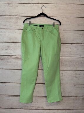 Charter Club Lime Green Straight-Leg Pants